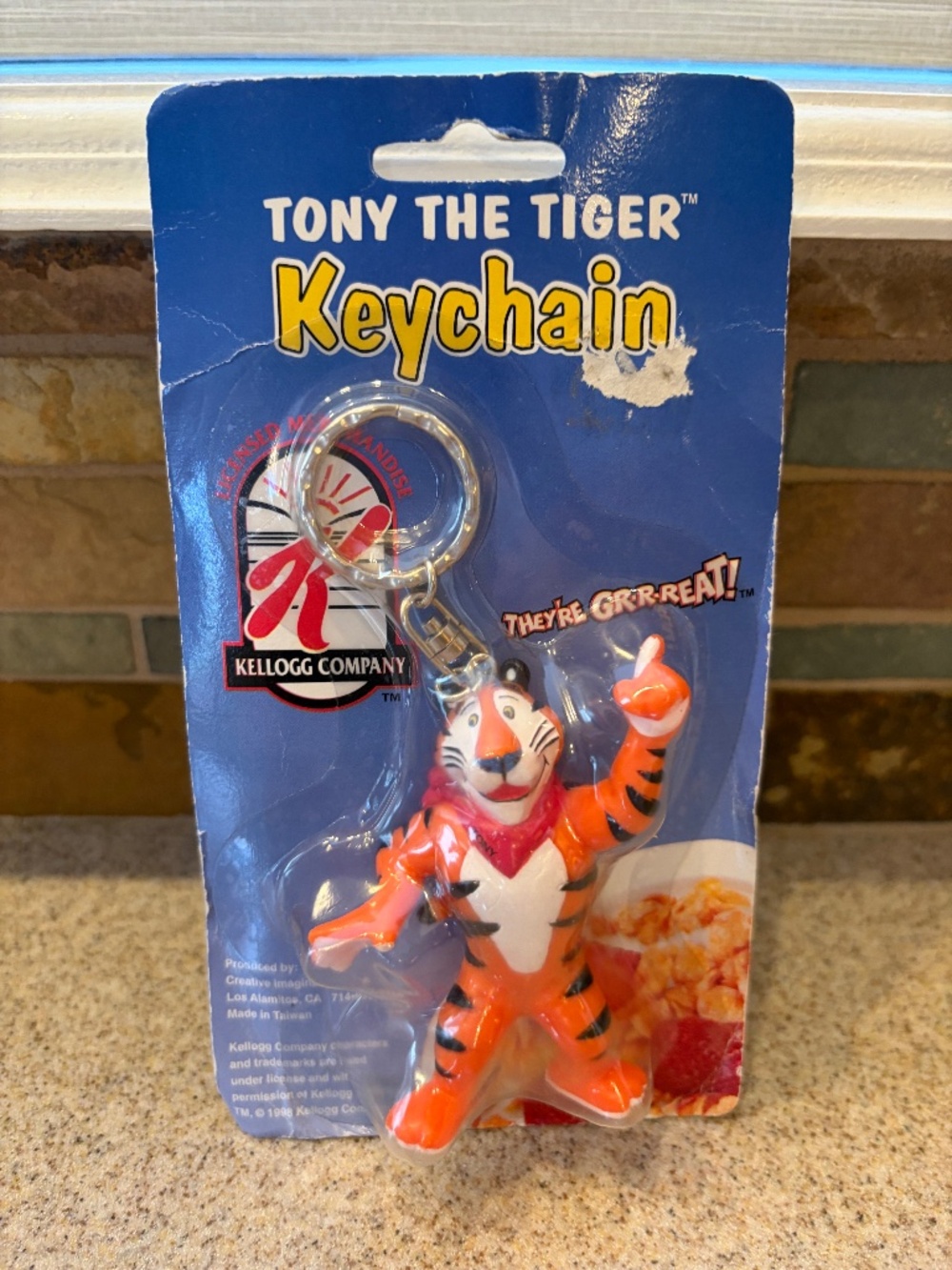 Vintage Collectable New 1998 Kelloggs Tony the Tiger Keychain Original